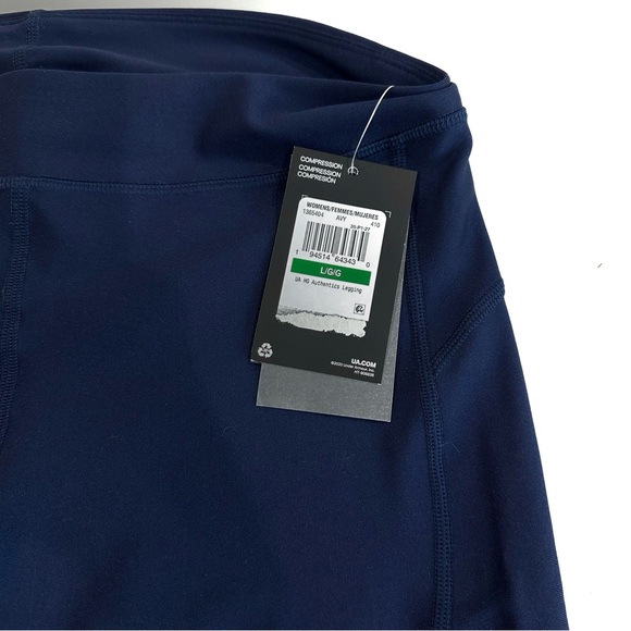 NEW Under Armour UA HG Authentics Heatgear Compression Leggings, Midnight Navy L - Picture 4 of 6